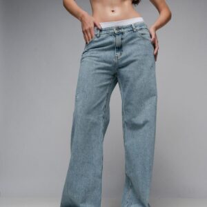 DENIM WIDE LEG W