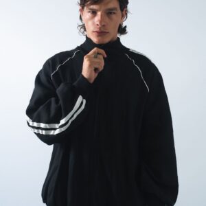 BUZO CON CIERRE NEGRO | NIVEL |